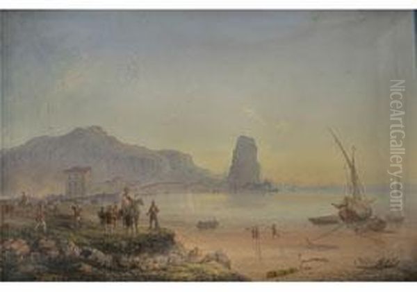 Mittelmeerlandschaft Mit 
Historischer Szenerie Der Italienischenbefreiungskriege Unter Garibaldi - view 1