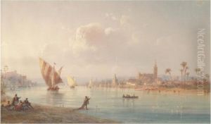 Siviglia Vista Dal Guadalquivir (seville Seen From The Guadalquivir River) by Carlo Bossoli