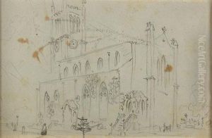 Kirkwall - Veduta Della Cattedrale Di San Magno by Carlo Bossoli
