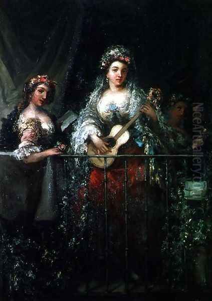 Ladies on a Balcony, 1862 - view 1