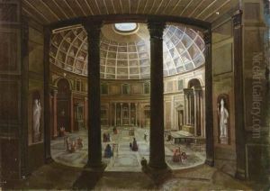 Veduta Dell"interno Del Pantheon by Carlo Bossoli