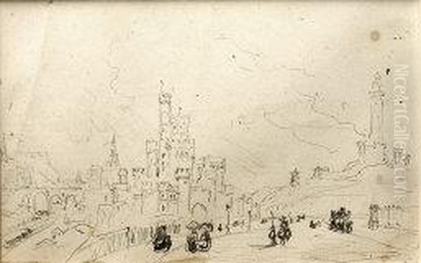 "veduta Del Castello Di Edimburgo" 1850 - view 1