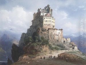 The Monastery Of San Michele, Italy by Carlo Bossoli