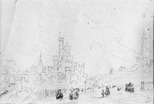 Veduta Del Castello Di Edimburgo 1850 by Carlo Bossoli
