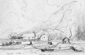 "laghi Della Scozia" 1850 by Carlo Bossoli