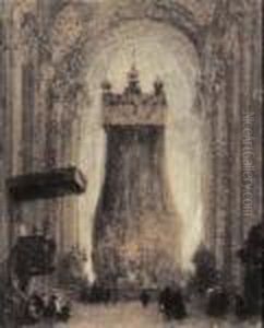 Interno Di Chiesa by Carlo Bossoli
