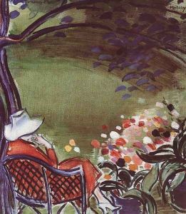 Woman Sitting in the Garden c. 1930 by Janos Vaszary