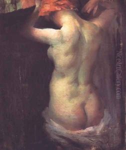 Standing Nude c. 1900 by Janos Vaszary