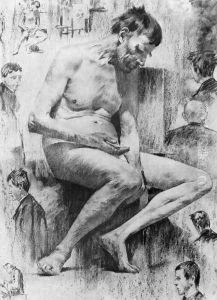 Male nude Seated 1887-88 Male nude Seated 1887-88