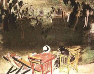 In the Park 1928 by Janos Vaszary
