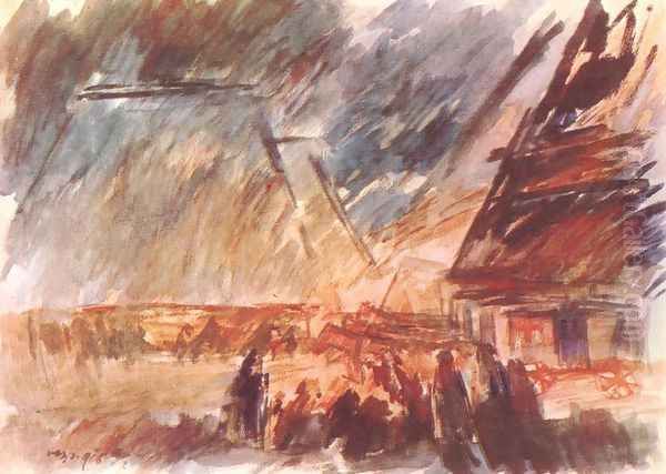 Soldiers in a Carpathian Village 1915 - view 1