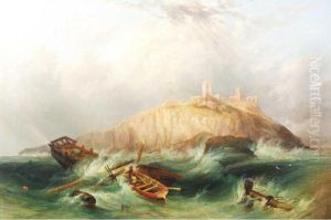 Shipwreck Off The Coat At Dunstanburgh Castle
