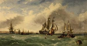 Shipping At The Mouth Of The River Medway