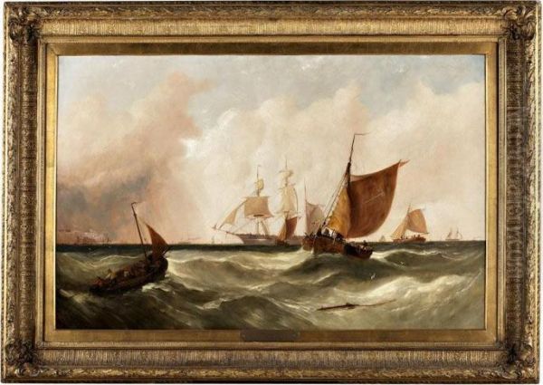 A Barque Hove-to Off Ransgate Waiting For A Pilot - view 1