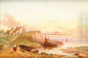 Landscape Withfigure Resting
Beneath A Tree; A Fishing Village, Figures And Boatsat Low Tide A Pair Landscape Withfigure Resting
Beneath A Tree; A Fishing Village, Figures And Boatsat Low Tide A Pair
