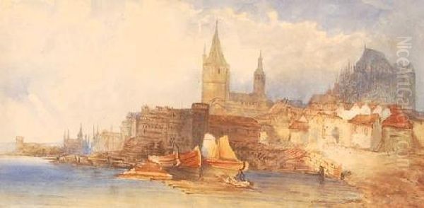 Lakeside Scene At Bruges - view 1