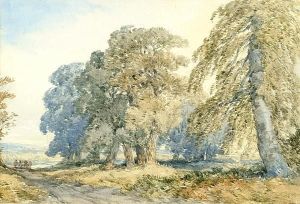 Wagon In A Forest Glade by John Callow