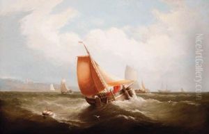 Barges Heading Out To Sea by John Callow