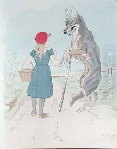 Illustration for Little Red Riding Hood by Charles Perrault (1628-1703) - view 1