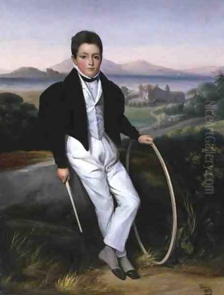 Portrait of a Boy with a Hoop, said to be Ferdinando Maria of Savoy (1822-55) 1833 - view 1