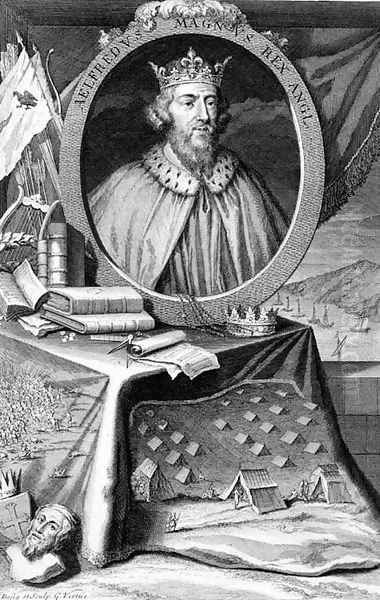 Alfred the Great 849-99 King of Wessex, engraved by the artist - view 1