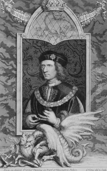 Richard III 1452-85 King of England from 1483, after a portrait in Kensington Palace, engraved by the artist - view 1