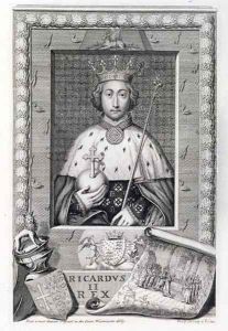 Richard II 1367-1400 King of England 1377-99, after a painting in Westminster Abbey, engraved by the artist