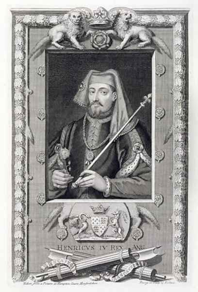 Henry IV 1367-1413 King of England from 1399, after a painting in Hampton Court, engraved by the artist - view 1