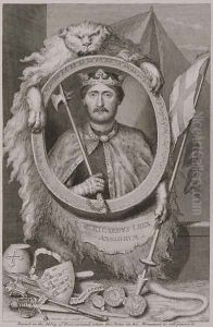 Richard I Coeur de Lion 1157-99 King of England from 1189, from his effigy on his monument in Fontevrault, engraved by the artist