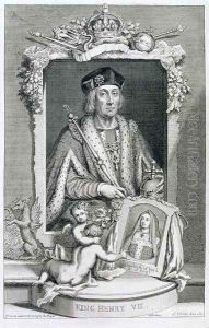 Henry VII 1457-1509 King of England from 1485, after a portrait in the Royal Collection, engraved by the artist