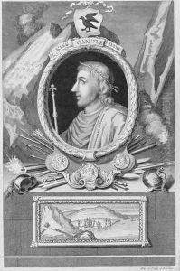 Canute the Great d.1035 King of England, Denmark and Norway, engraved by the artist