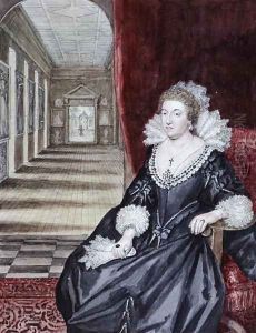 Aletheia, Countess of Arundel, by George Vertue 1684-1756 c.1730