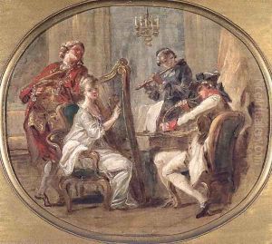 Concert with Four Figures, c.1774 by Francois-Andre Vincent