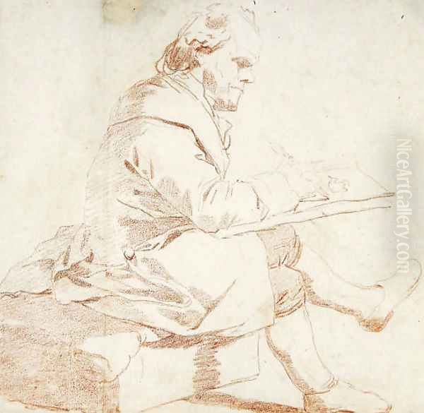 An artist sketching - view 1