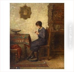 Femme Tricotant