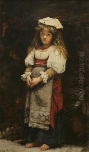 Stehendes Zigeunermadchen by Alexei Alexeivich Harlamoff
