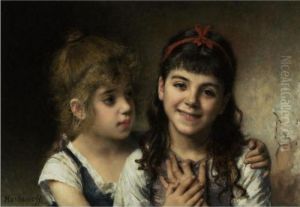 Sisters by Alexei Alexeivich Harlamoff