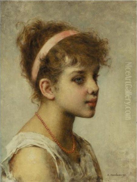 Girl With Pink Ribbon - view 1