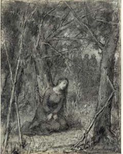 Jeune Fille Dans Un Sous-bois Jeune Fille Dans Un Sous-bois