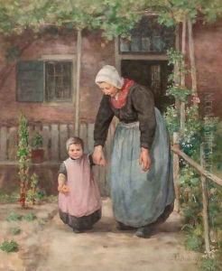 Her first steps by Hendrik Valkenburg