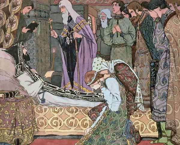 Deathbed of the Grand Duke Dmitry of Don 1350-89, c.1910 - view 1
