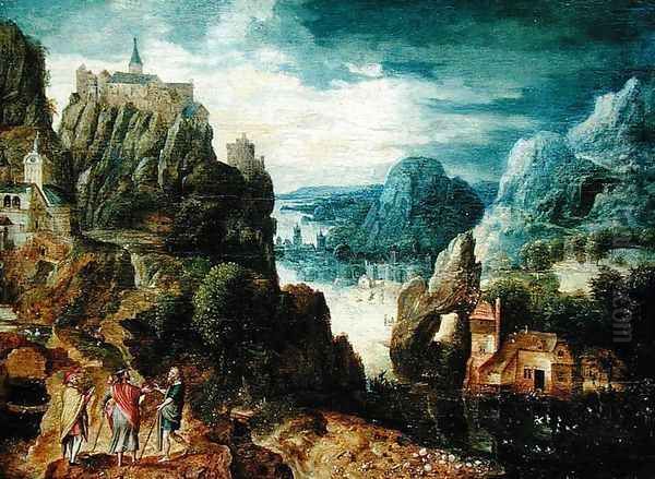 Mountainous Landscape with the Road to Emmaus, 1597 - view 1
