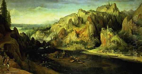 Mountain Landscape with a surprise attack, c.1585 - view 1