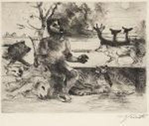 Orpheus. by Lovis (Franz Heinrich Louis) Corinth