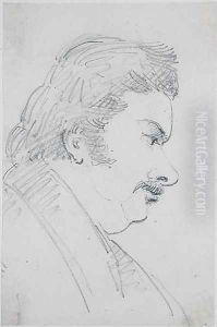 Portrait of Honore de Balzac 1799-1850 by Antoine Vestier