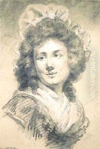 Portrait of Catherine-Noele Grand, nee Worlee, Princesse de Talleyrand-Perigord (1762-1835), bust-length by Antoine Vestier