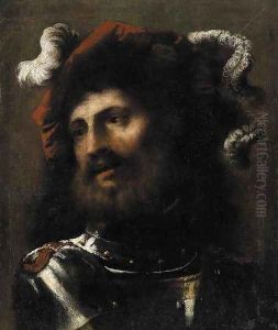 Portrait of a Man in Armour by Pietro della Vecchia