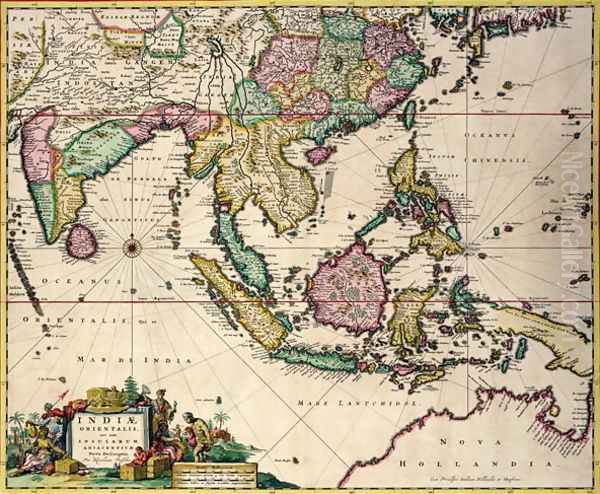 General map extending from India and Ceylon to northwestern Australia by way of southern Japan, the Philippines, the Malay Peninsula and the Indonesian archipelago - view 1