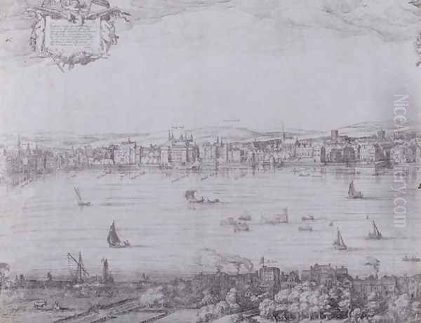 Panorama of London and the Thames, part one showing from Whitehall to Blackfriars, c.1600 - view 1