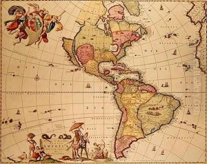 Novissima et Accuratissima Totius Americae Descriptio per N. Visscher, 1648